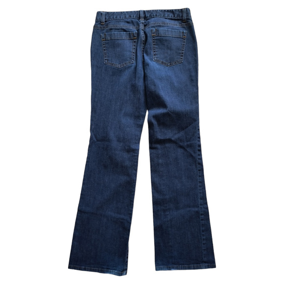 Ann Taylor Jeans Women's 6 Long Modern Fit Lindsay Waist Dark Wash 5 Pocket Zip - Picture 12 of 13